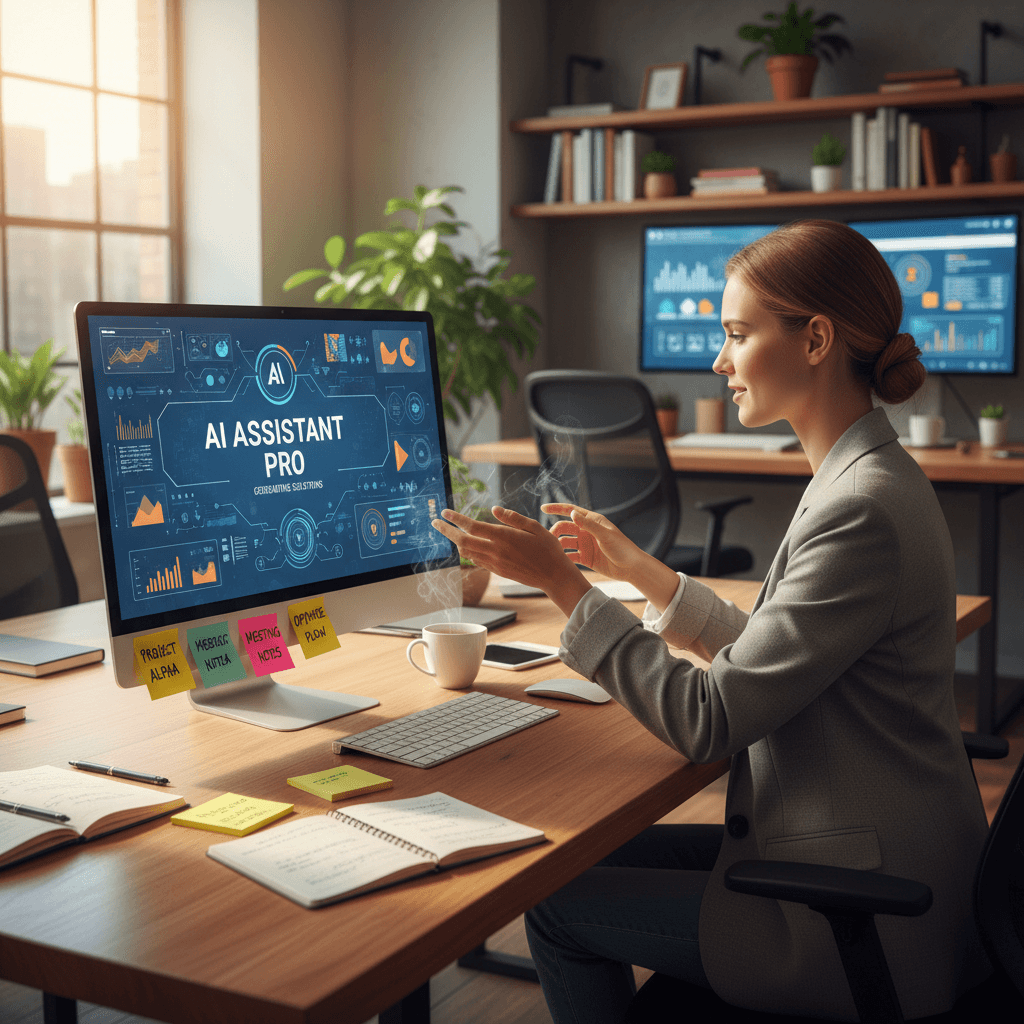 Employee applying AI tools in a real business workflow